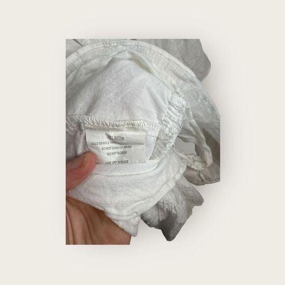 Saints & Secrets White Ruffle Flutter Mini Dress Tie Back Size Large - Picture 6 of 6